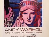 andy warhol signed poster for the statue of liberty concert