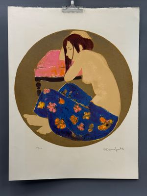une image d'un tableau représentant une femme assise sur une chaise