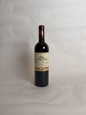 a bottle of wine that is sitting on a table