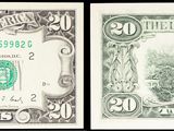 deux images différentes d'un billet d'un dollar sur lequel figure la Maison Blanche