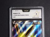 an image of a pokemon card with a yellow and blue design on it