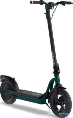 an image of a green scooter on a white background