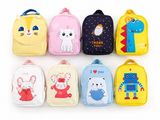 six different kinds of lunch bags are lined up on a white surface