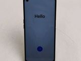 a close up of the back of a phone with the hello button on it