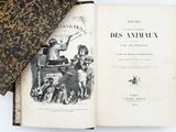 a book with a picture of a man and a dog on it