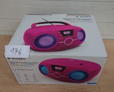 Lecteur Radio Cd Portable Usb BIGBEN CD61RSUSB , Rose + Spea…