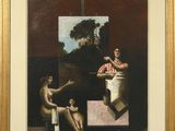 an image of a painting of a group of people sitting around a table