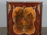 an image of a cabinet with a painting on the front of it