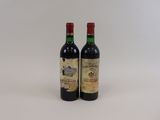 deux bouteilles de vin posées l'une à côté de l'autre sur une surface blanche