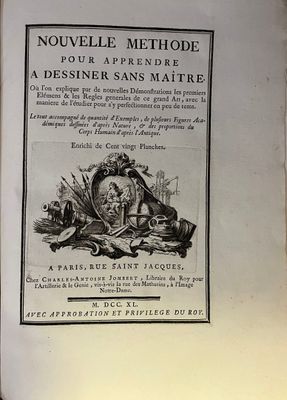 an old book with a black and white image of a man on a horse