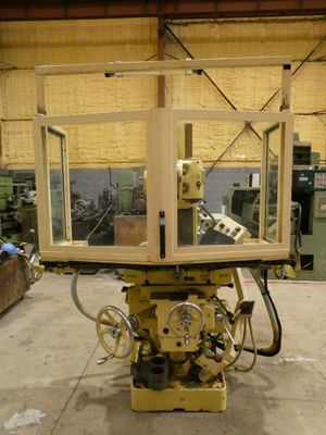 a machine that is sitting inside of a building
