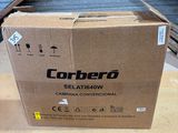 cardboard box sitting on top of a pallet in a warehouse