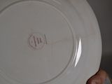 a person holding a plate with a drawing on it