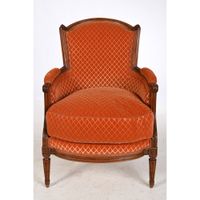 JACOB Georges. PAIRE DE BERGERES LOUIS XVI à chapeau en bois… (photo 3)