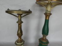 Deux lampes à huile (ou pétrole) à système Astral, métal pei… (photo 4)