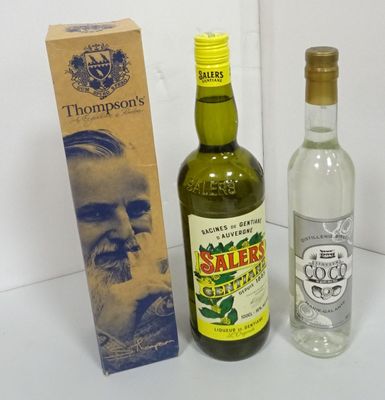 Lot de 3 bts : 1/Vodka Thompson's + Gentiane Salers + Liqueu…