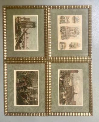 Suite de 4 gravures en couleur.