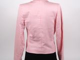 the back of a pink and white striped shirt on a mannequin mannequin mannequin mann