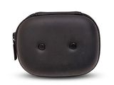 a black case that has two eyes on it