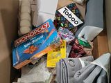 a box full of toilet paper, toilet paper, and other items
