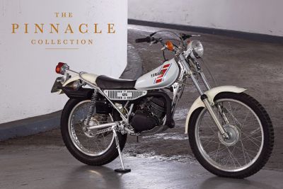 a motorcycle that is parked in a parking lot