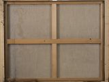 an image of a painting of a window with a wooden frame