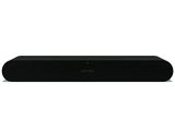 un gros plan d'une enceinte noire sur fond blanc
