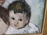 a painting of a woman holding a baby in her arms