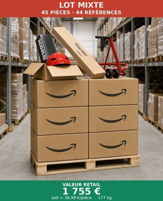 une affiche représentant un entrepôt avec des cartons empilés les uns sur les autres