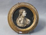 a picture of a picture of a man in a gold frame