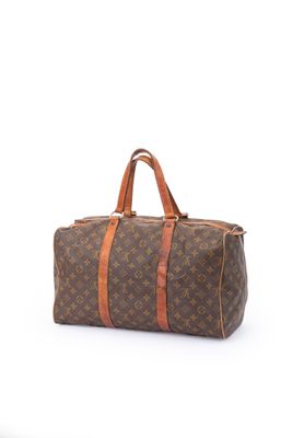 Louis VUITTON - Sac "Souple" 45cm en toile Monogram et cuir …