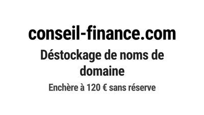 Nom de domaine conseil-finance.