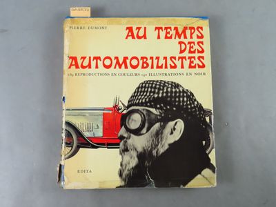 un vieux livre sur lequel figure l'image d'un homme portant des lunettes de protection et un chapeau