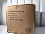 a cardboard box sitting on top of a white table