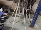 an image of a chair and a table in a garage