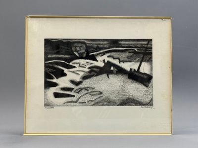 un dessin en noir et blanc représentant une personne allongée sur un lit