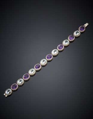 an amethorate and diamond bracelet