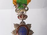 an image of a medal with a ribbon hanging from it ' s side