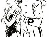 a black and white drawing of a man and woman hugging each other