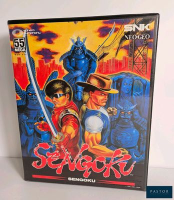 a close up of a nintendo game case with two samurais on it