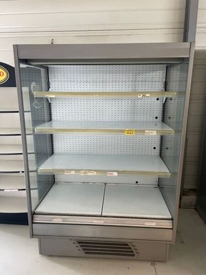 an empty display case in the store for sale