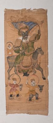 Asie XIXe, Cavalier, dessin sur papier, - Photo 1