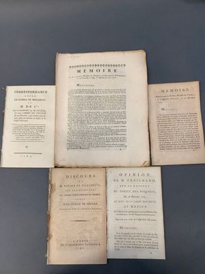 5 documents révolutionnaires sur la caisse d'escompte, dont …