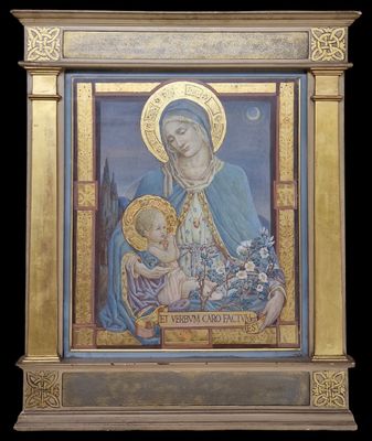 une image d'un tableau représentant une femme tenant un enfant dans ses bras