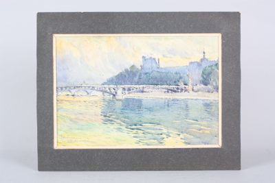 Paul MONNIER (1893-1962) : Paris, la passerelle des Arts, 19…