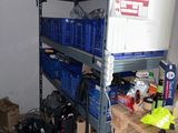a large storage rack with a lot of boxes on it