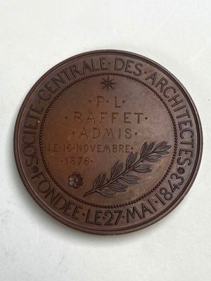 France - Architecture. Médaille de la Société Centrale des A…