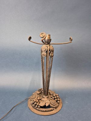 a lamp that is on top of a table