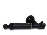 a close up of a black ball on a white background
