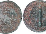 a close up of a coin with a crown on top of it